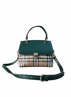 Emerald Plaid Mini Top Handle Crossbody Bag