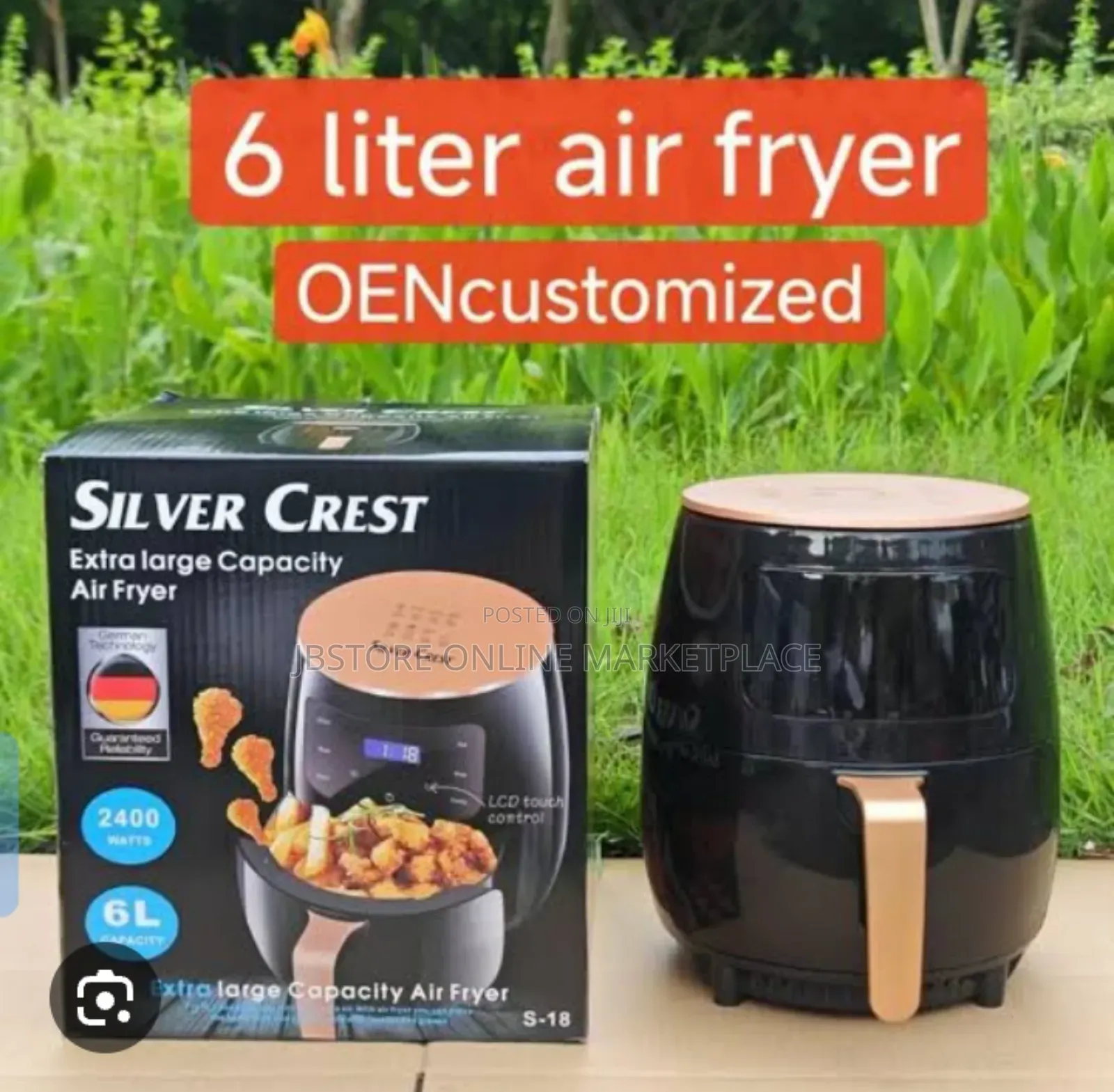 Silver Crest Air Fryer 6l Large Capacity Multi-Function Oven Digital
