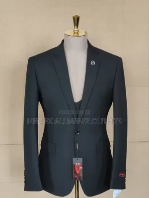 Three Pieces Black Suit