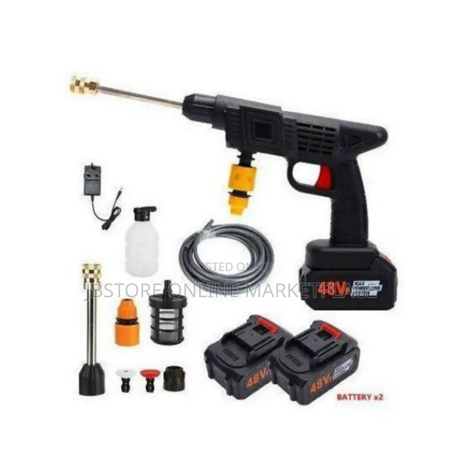 48v Wireless High Pressure Washer With 2 Extra Batteries