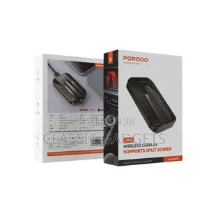 Porodo Lfs114 Wireless Carplay Supports Split Screen Adapter- Black