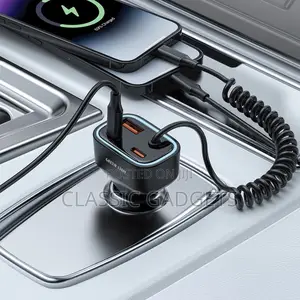 Green Lion 90w Car Charger With 1.2m Type C Cable and Multiple Ports