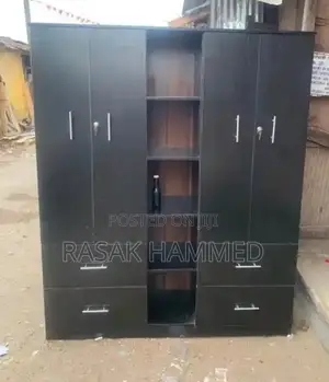 5ft by 6ft Wardrobe Black