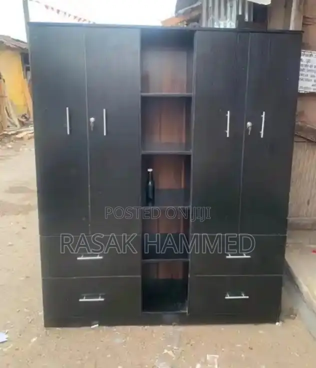 5ft by 6ft Wardrobe Black