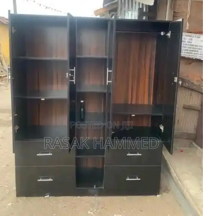 5ft by 6ft Wardrobe Black
