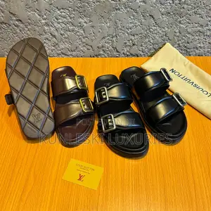 High Quality Louis Vuitton Venice Mule Leather Slippers