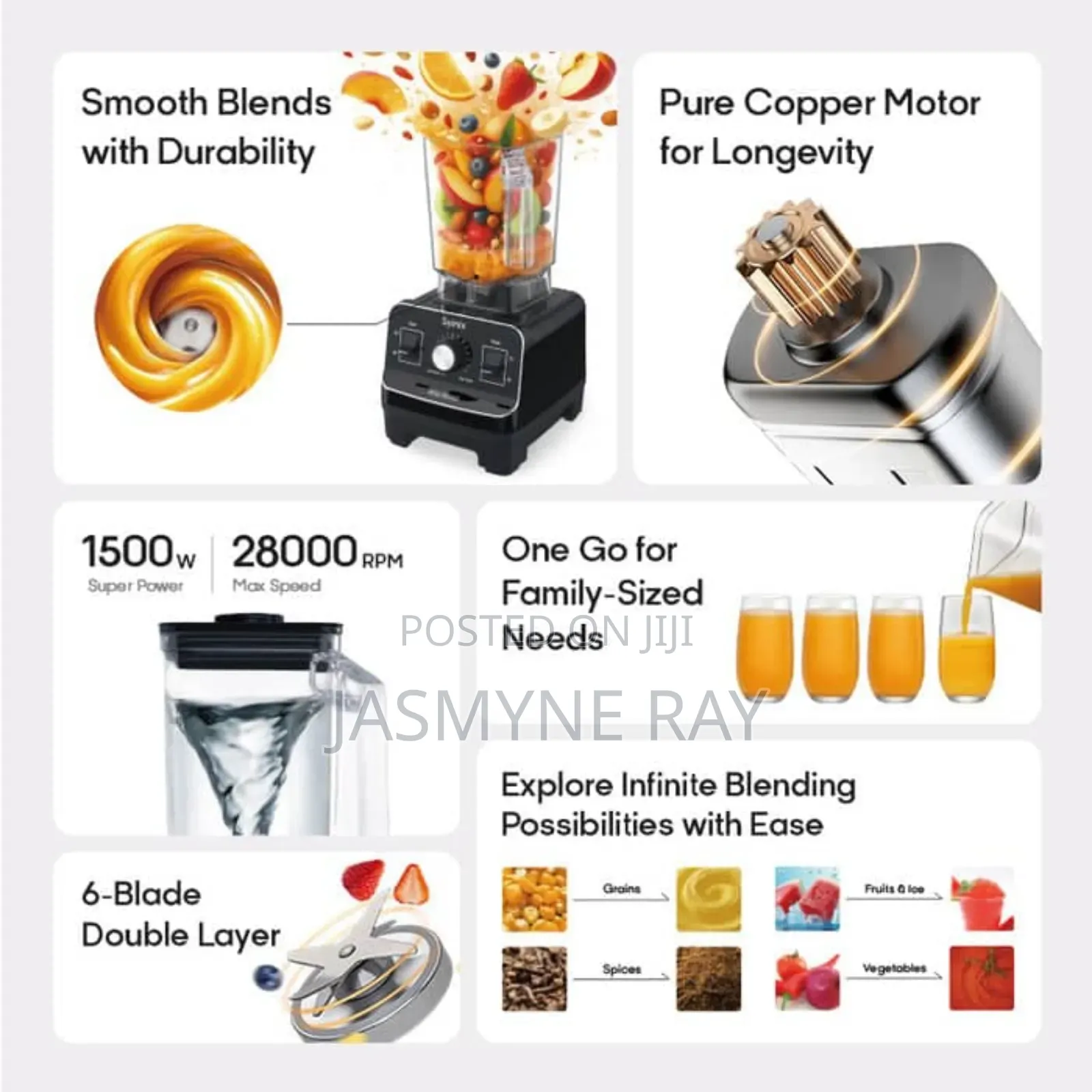 Syinix Mega Crusher Blender 1500w