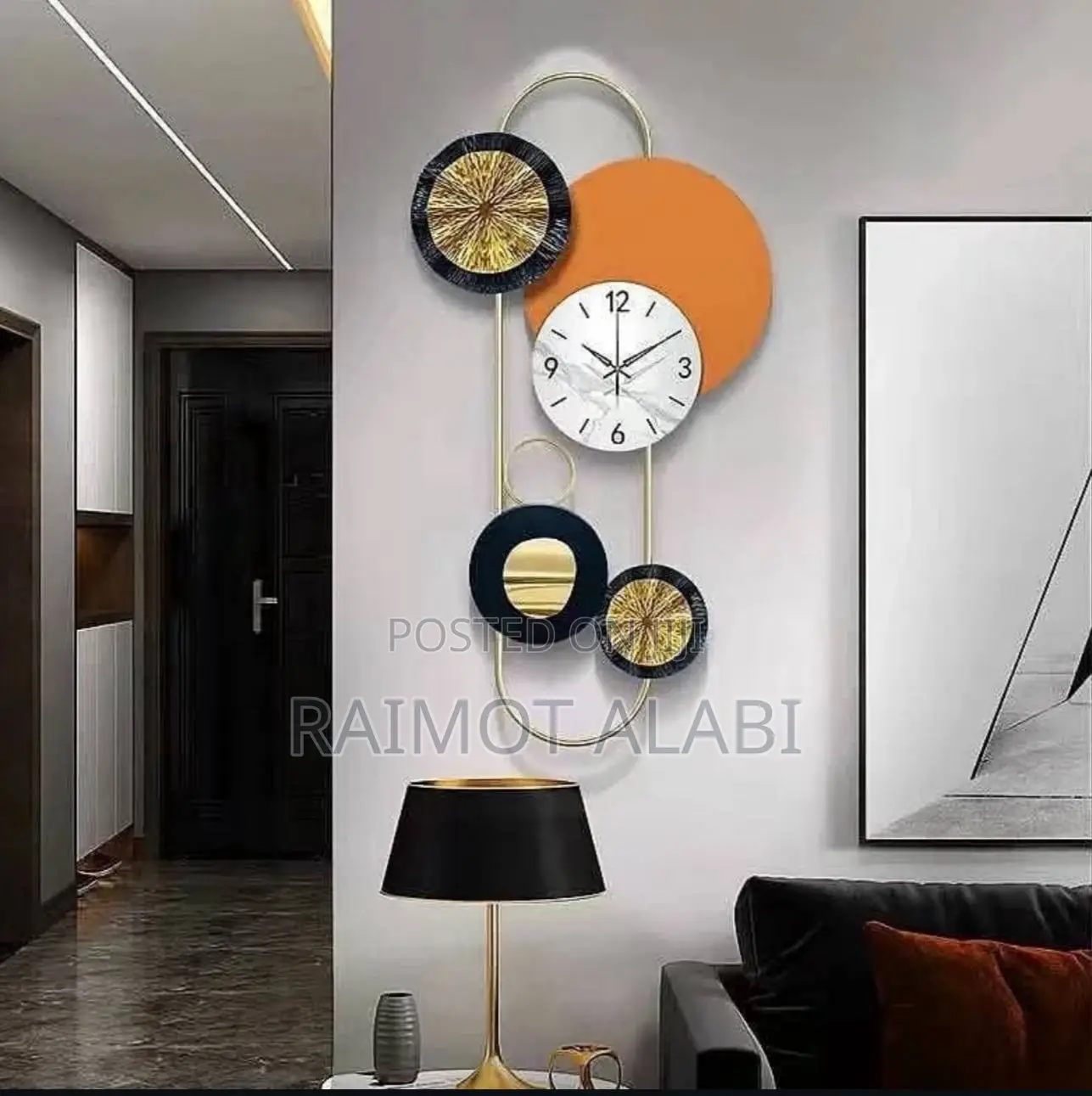 Long Vertical Luxury Clock