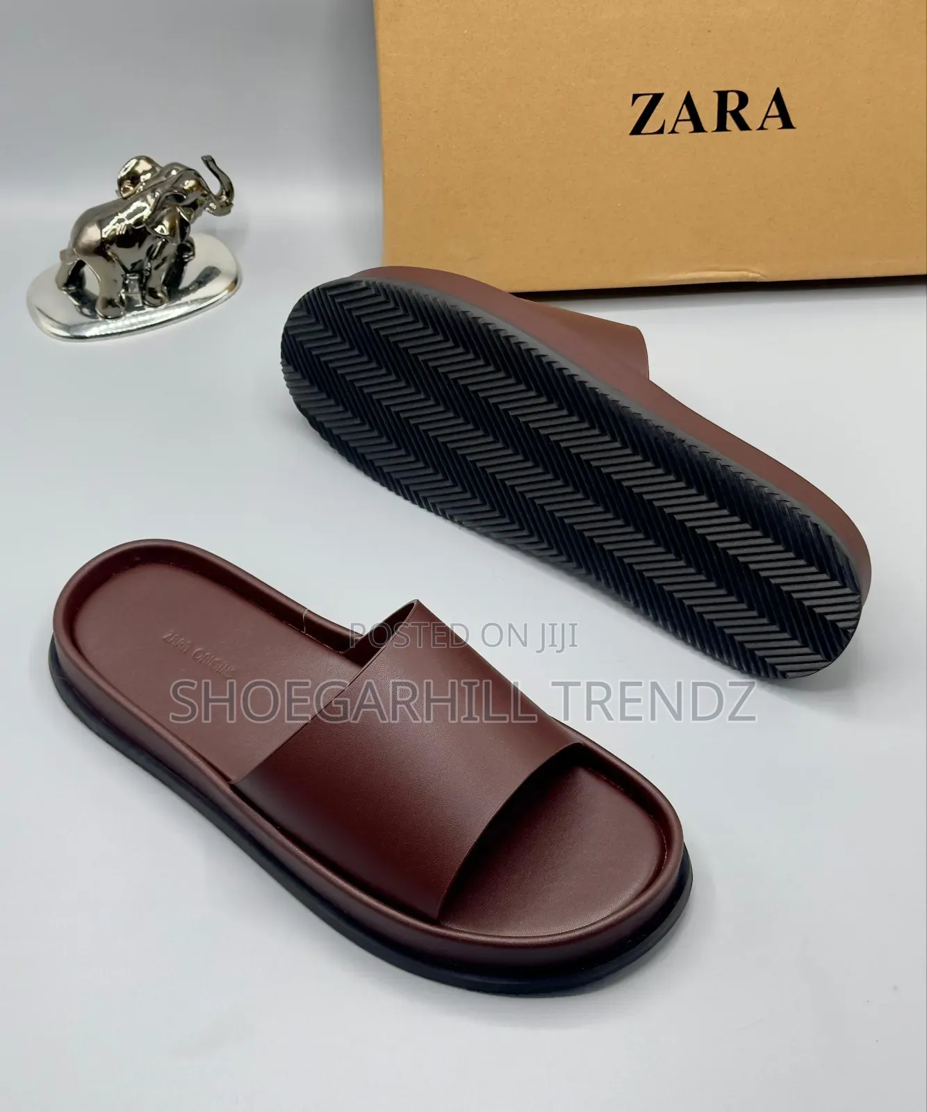 Zara Mens Classy Leather Palm Slippers