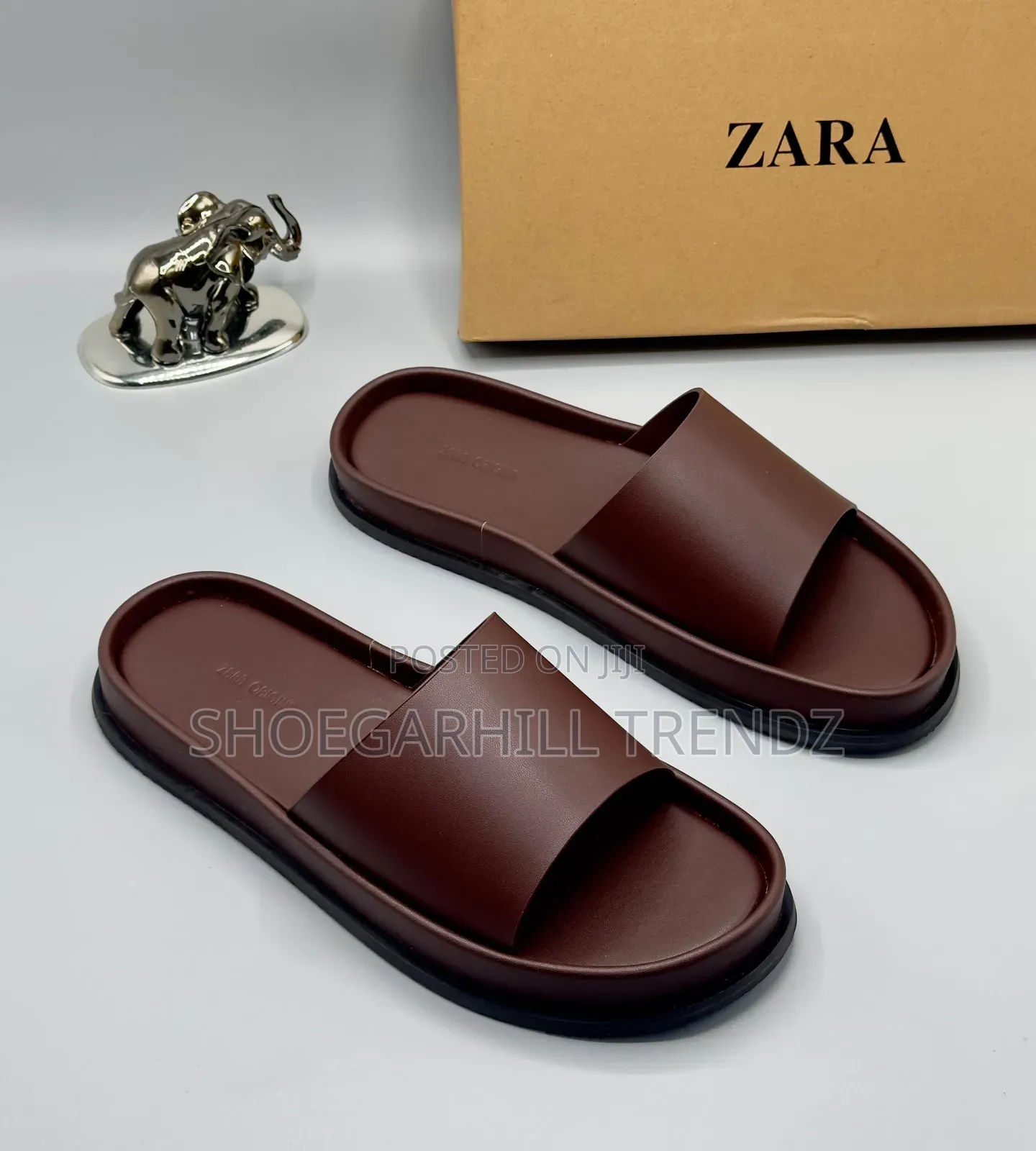 Zara Mens Classy Leather Palm Slippers