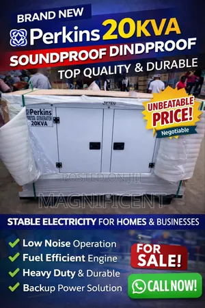 Brand New Perkins 20kva Soundproof Generator – Powerful, Reliable