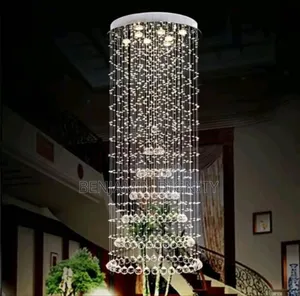 Spiral Crystal Balls Raindrops Staircase Chandelier Lighting