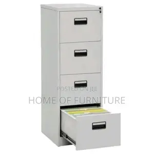 White 4-Drawer Cabinet – Versatile Storage for Bedroom or Office
