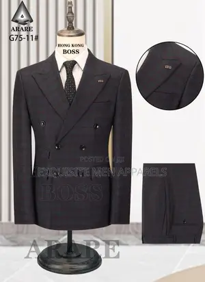 Quality Formal Checkers Turkish Double Breasted Men’S Suits