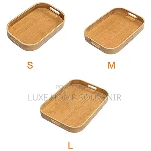 Bamboo Rectangle Food Tray