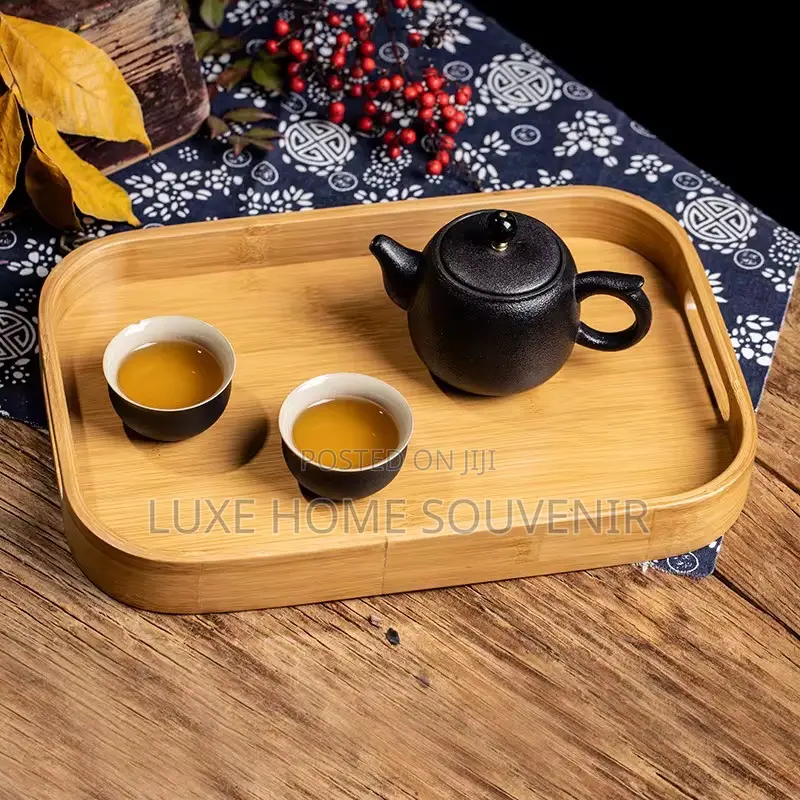 Bamboo Rectangle Food Tray