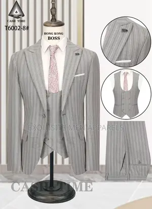 Quality Formal Turkish Stripe Men’S Suit