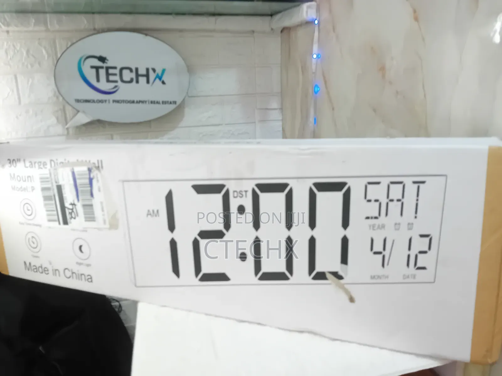 Large Digital Led Clock–30 Inch Red Led Wall Clock With Remote Control