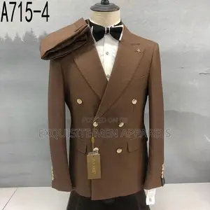 Quality Design Double Breasted Maligan Slim Fit Men’S Suit