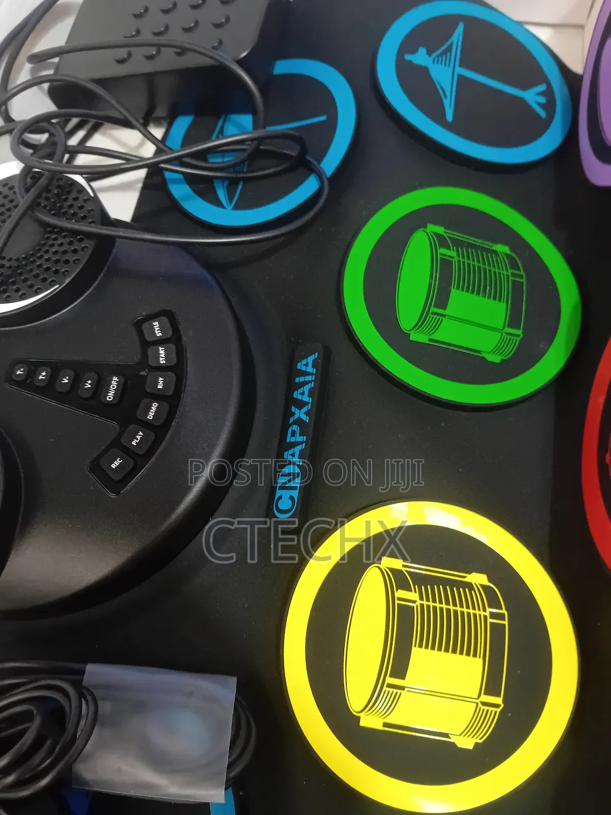 Cnapxaia Electric 9 Pads Silicone Drum Set With Dual Speaker