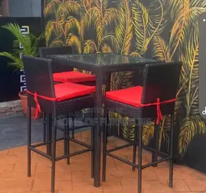 Luxury 3 Single Seater Rattan Bar Set – Outdoor Indoor Bar Furniture