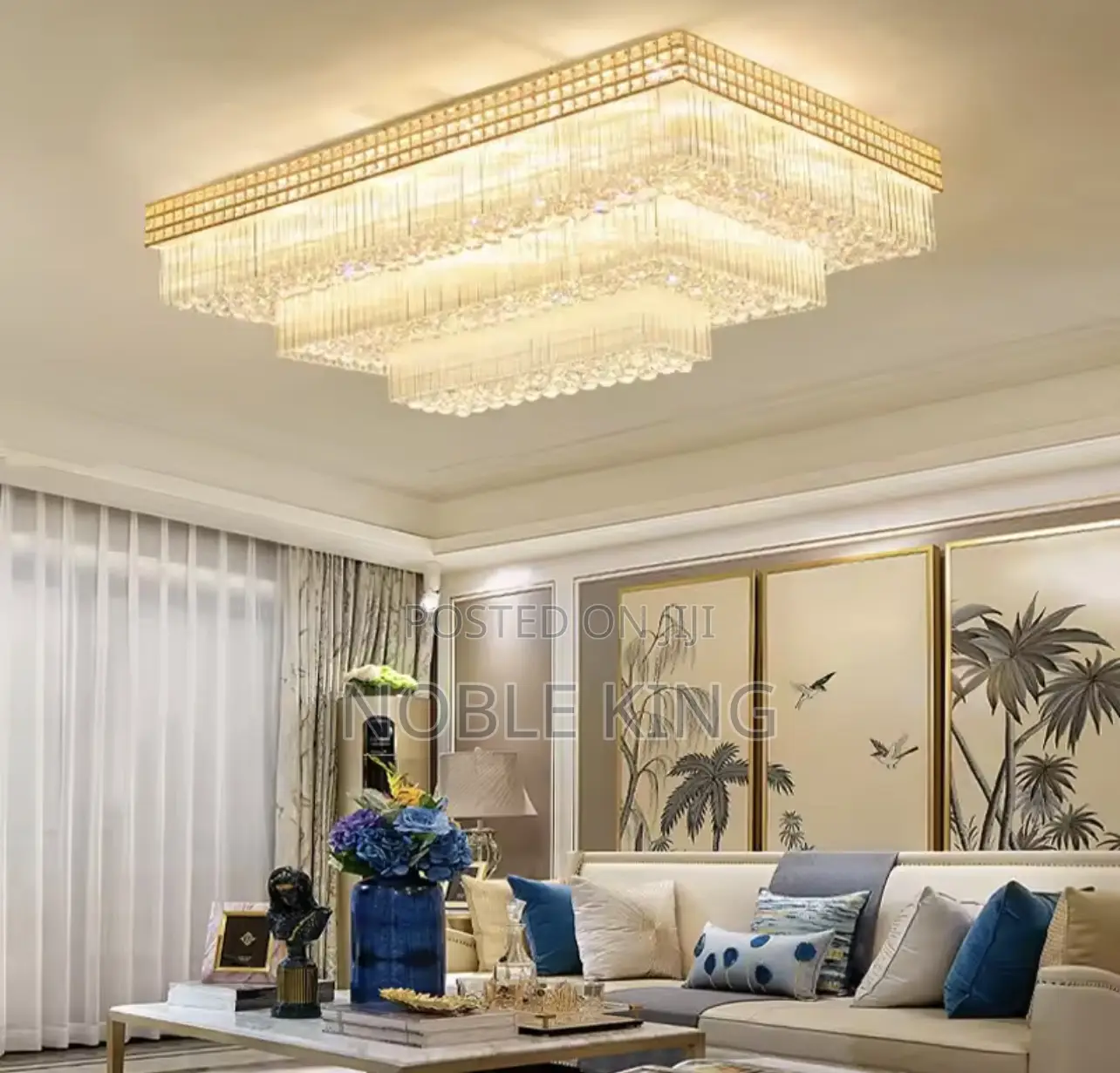 Crystal Flush Chandelier