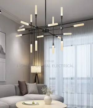 Kobuc Modern Simplicity Metal Stick Luxury Chandelier