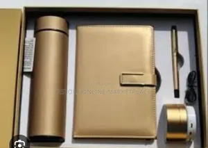 4 in 1 Gift Set Flask, Pen, Journal Book, Mp3 Bluetooth Speaker