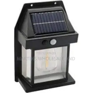 Waterproof Solar-Powered Wall Lamp With a Built-in Motion Sensor.