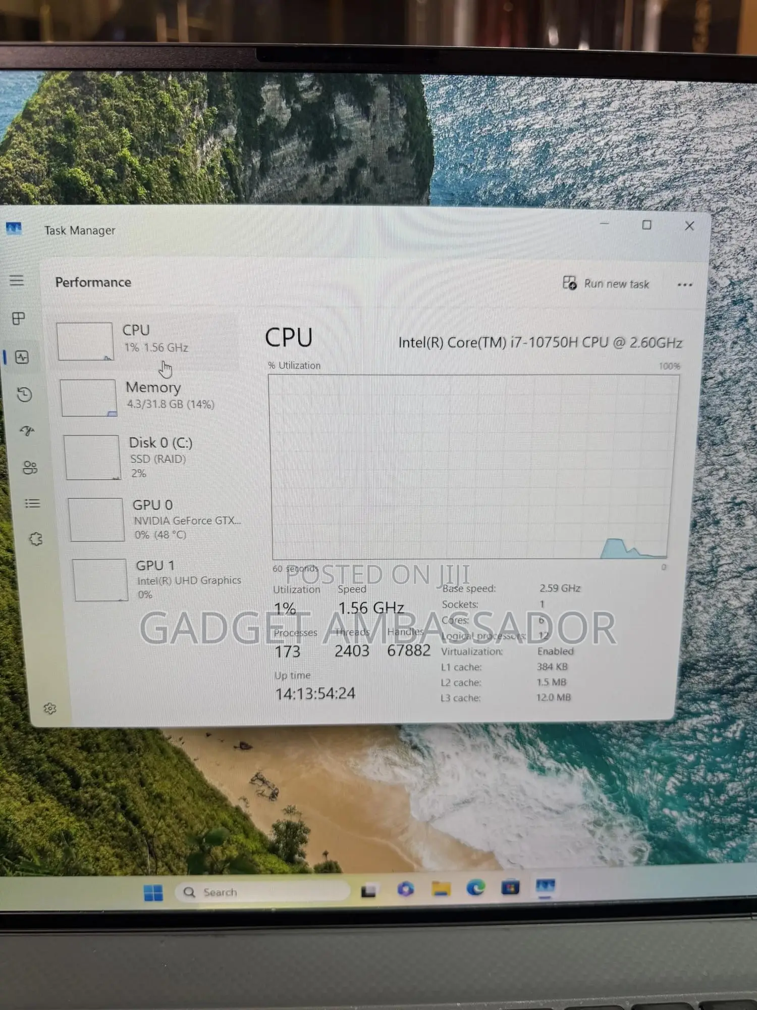 Laptop Dell 32GB Intel Core i7 SSD 1T