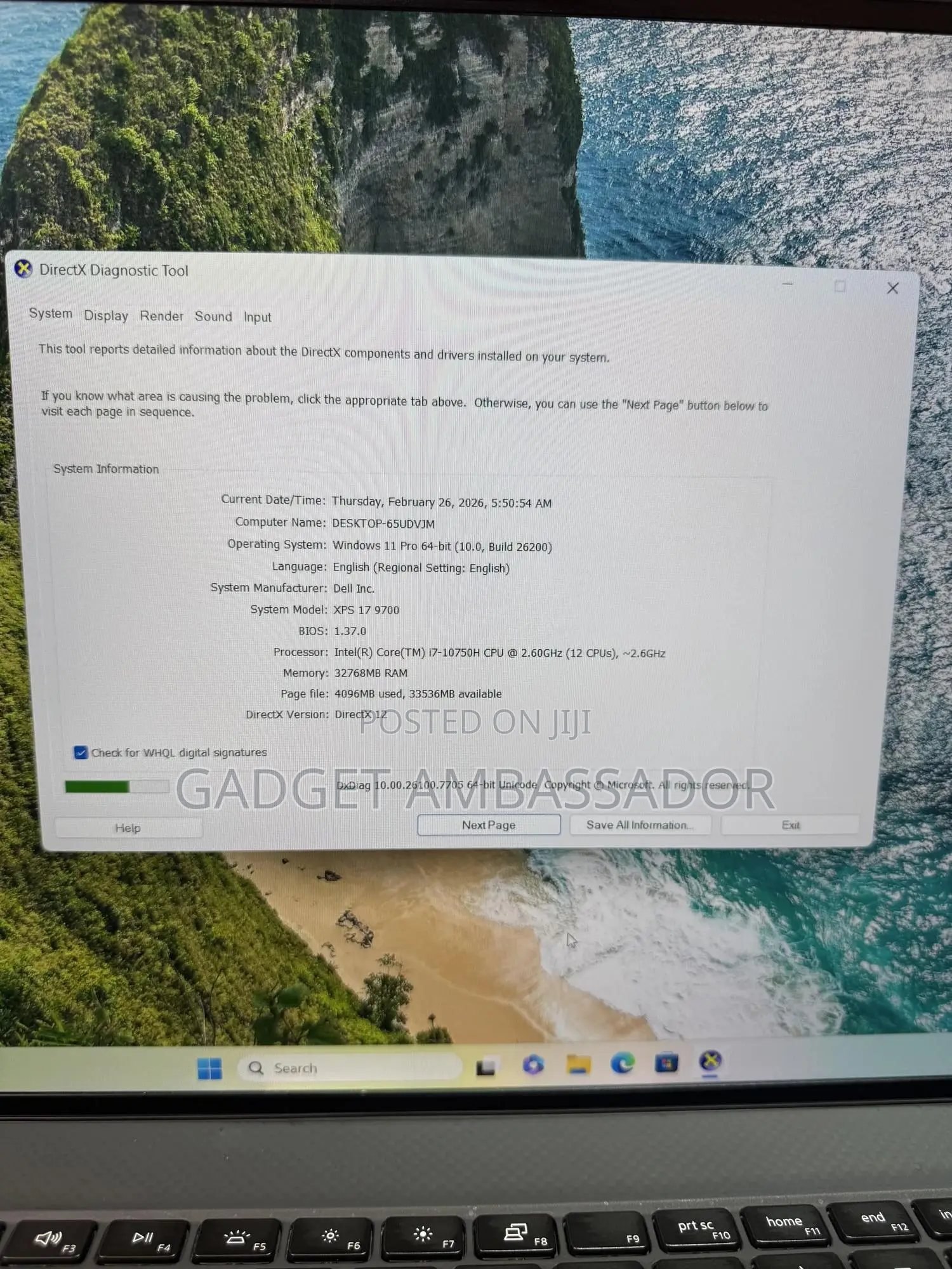 Laptop Dell 32GB Intel Core i7 SSD 1T