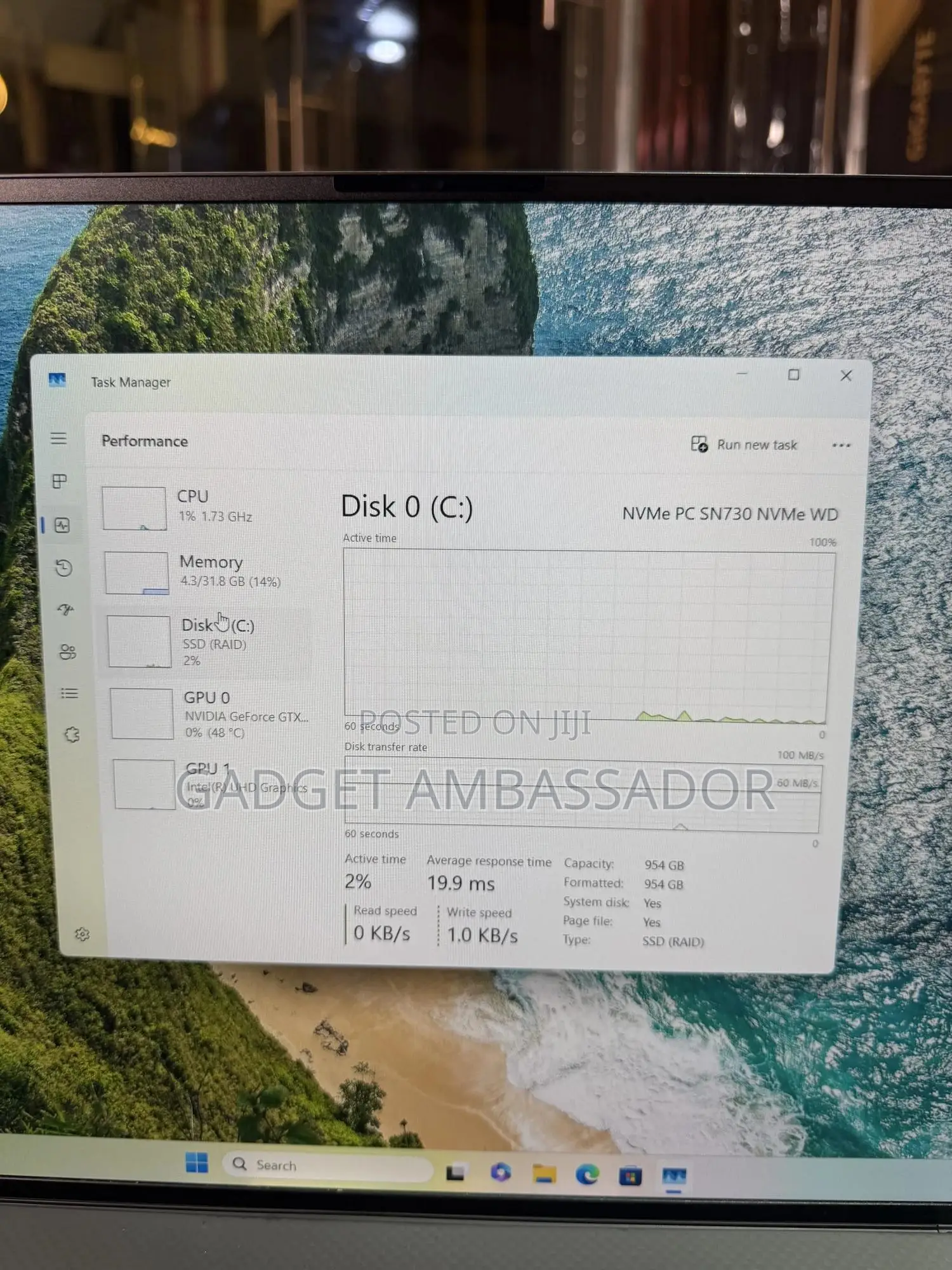 Laptop Dell 32GB Intel Core i7 SSD 1T