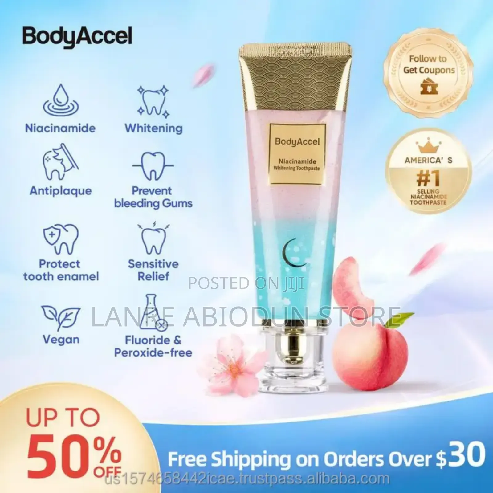Bodyaccel Teeth Whitening Toothpaste