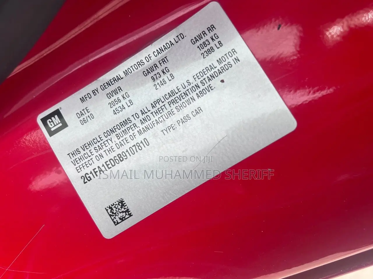Chevrolet Camaro LT Automatic 2011 Red