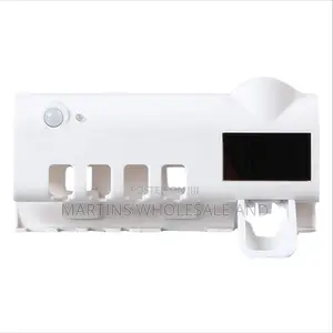 Wall-Mounted Uv Toothbrush Sanitizer and Automatic Toothpaste Dispense