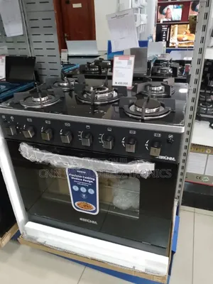 High Quality Bruhm Standing Gas Cooker 5burners Automatic Blue Flame