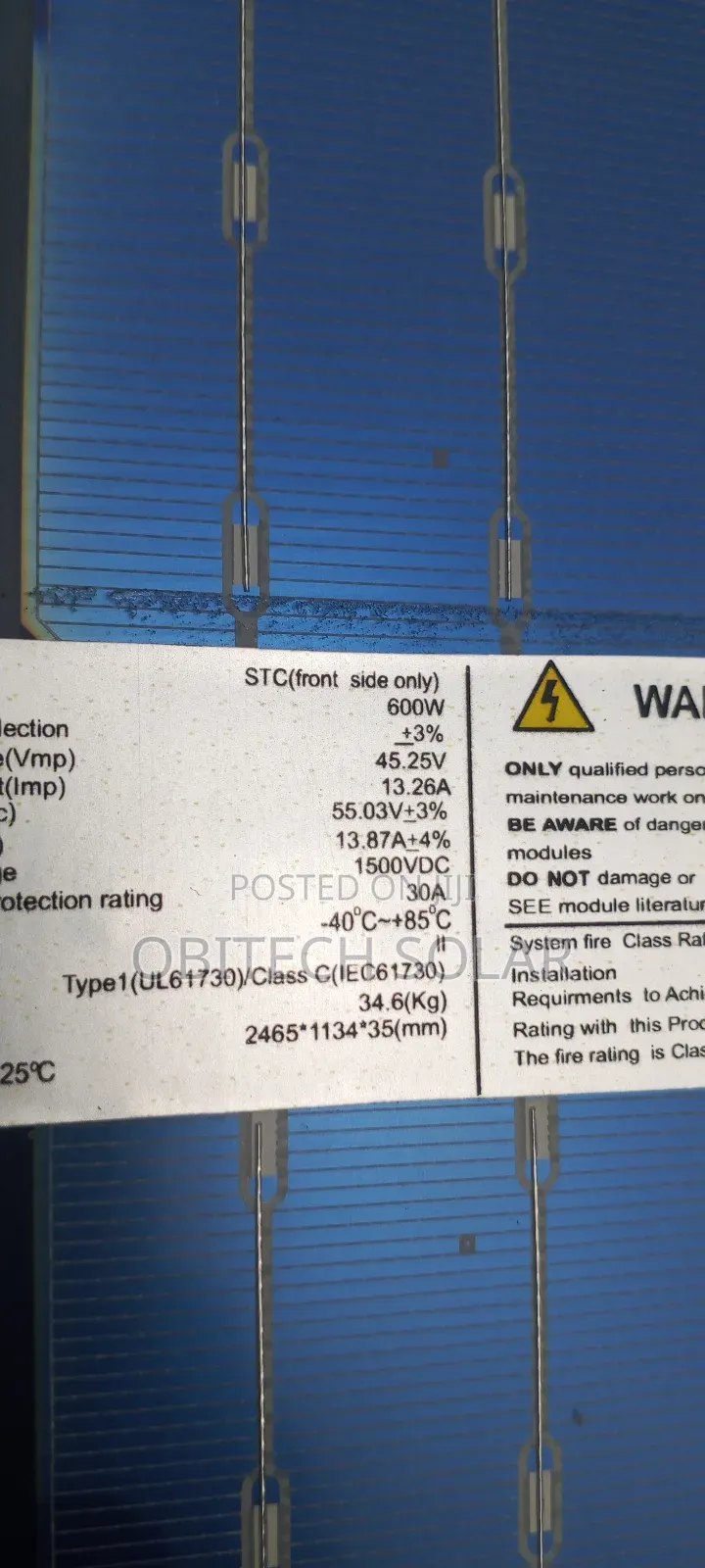 600watt 144cells Uhldd Solar Panel