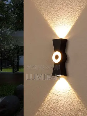 Waterproof Outdoor Horn Wall Light - Black