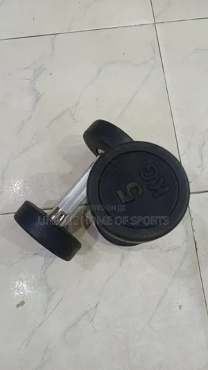 Pair Of 5kg Round Dumbbell