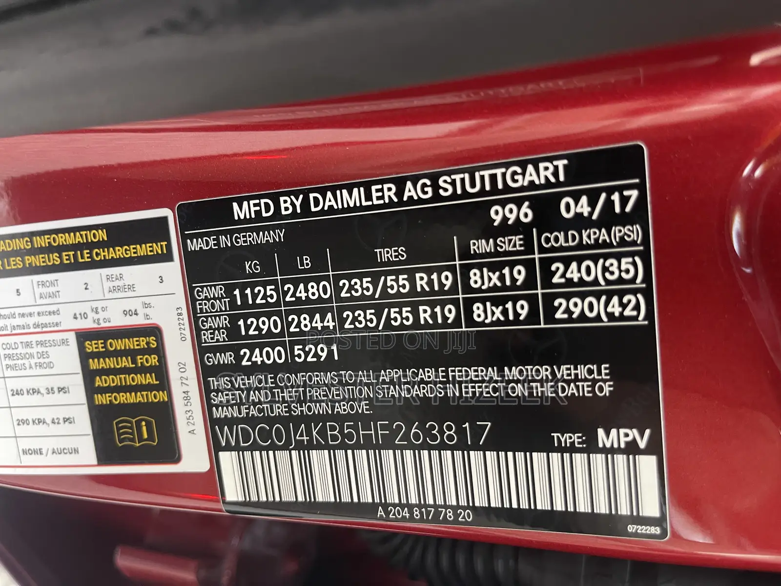 Mercedes-Benz GLC-Class 2017 Red