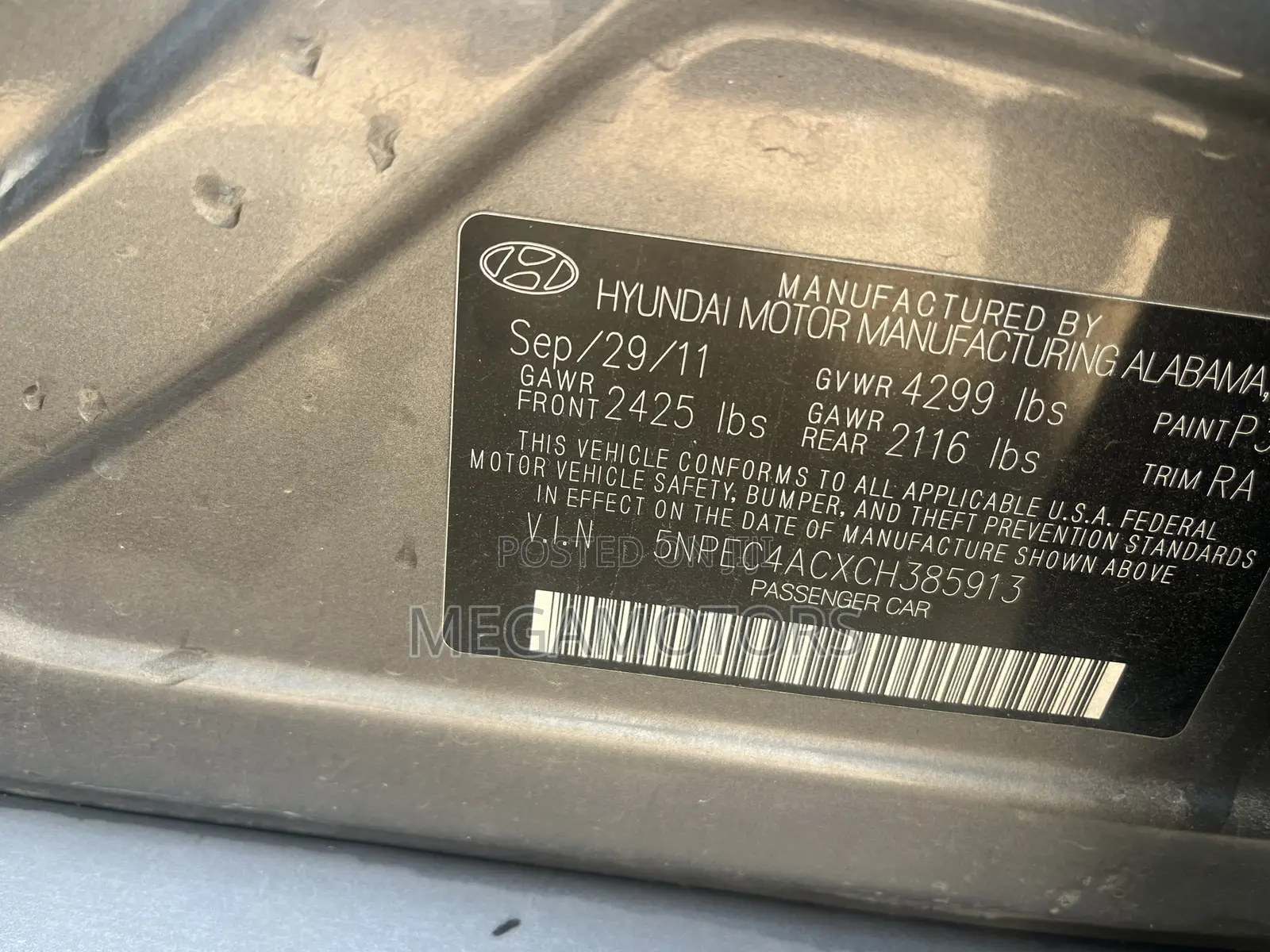 Hyundai Sonata 2011 Gray