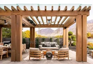 Modern Timber Wood Pergola Design