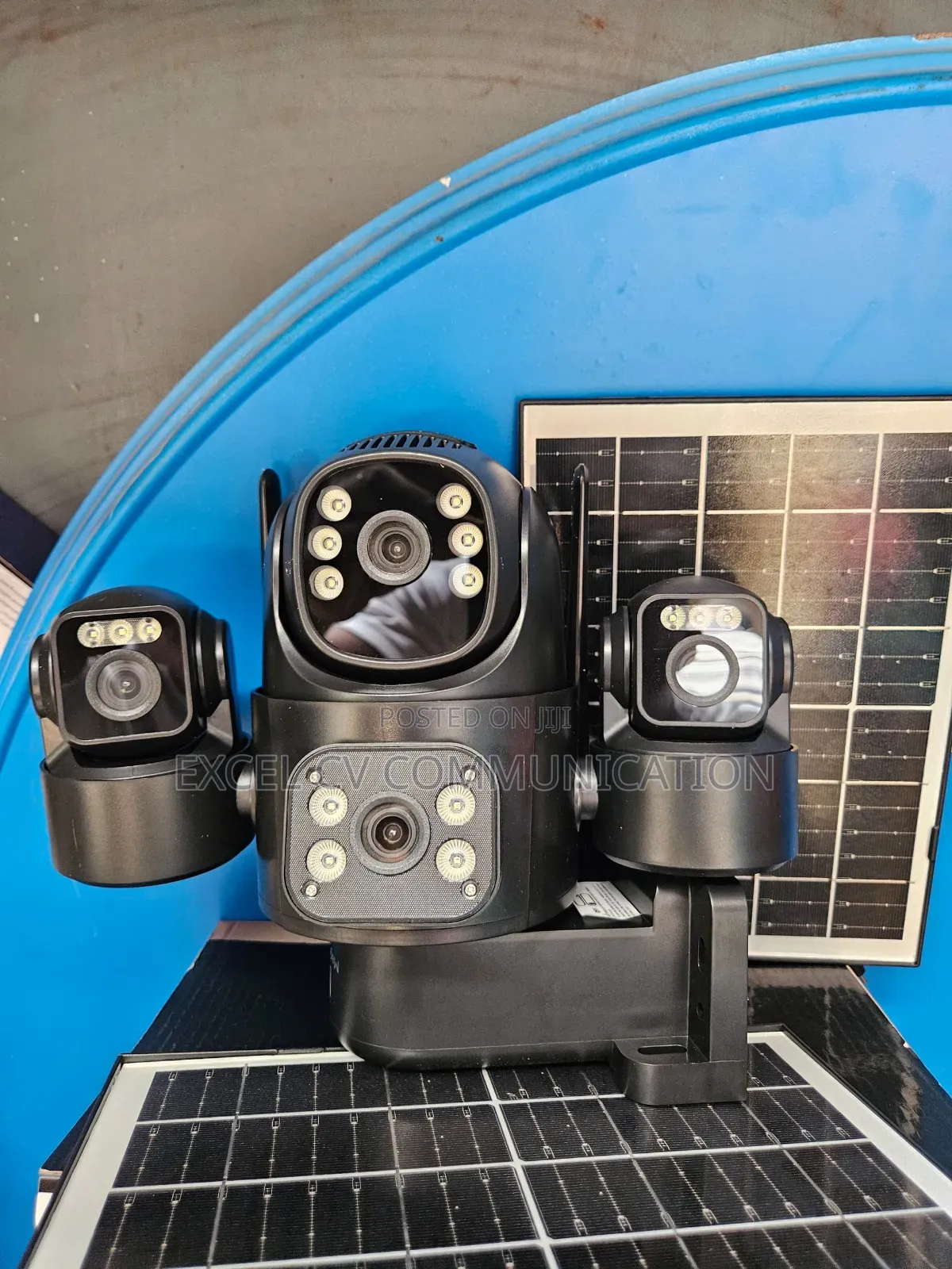 4 Lens Solar CCTV Camera