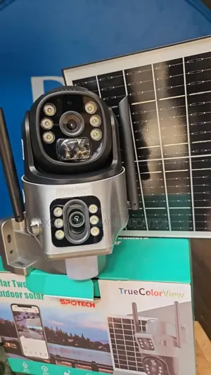 4 Lens Solar CCTV Camera