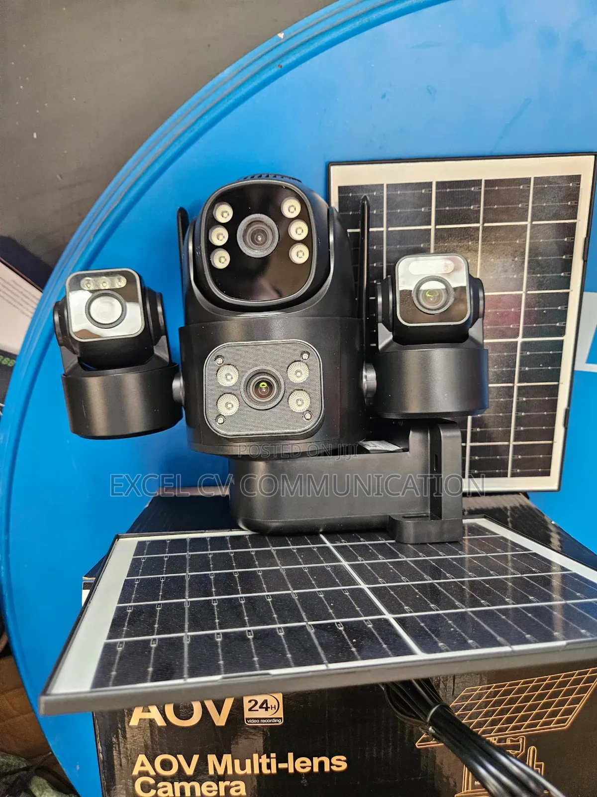 4 Lens Solar CCTV Camera