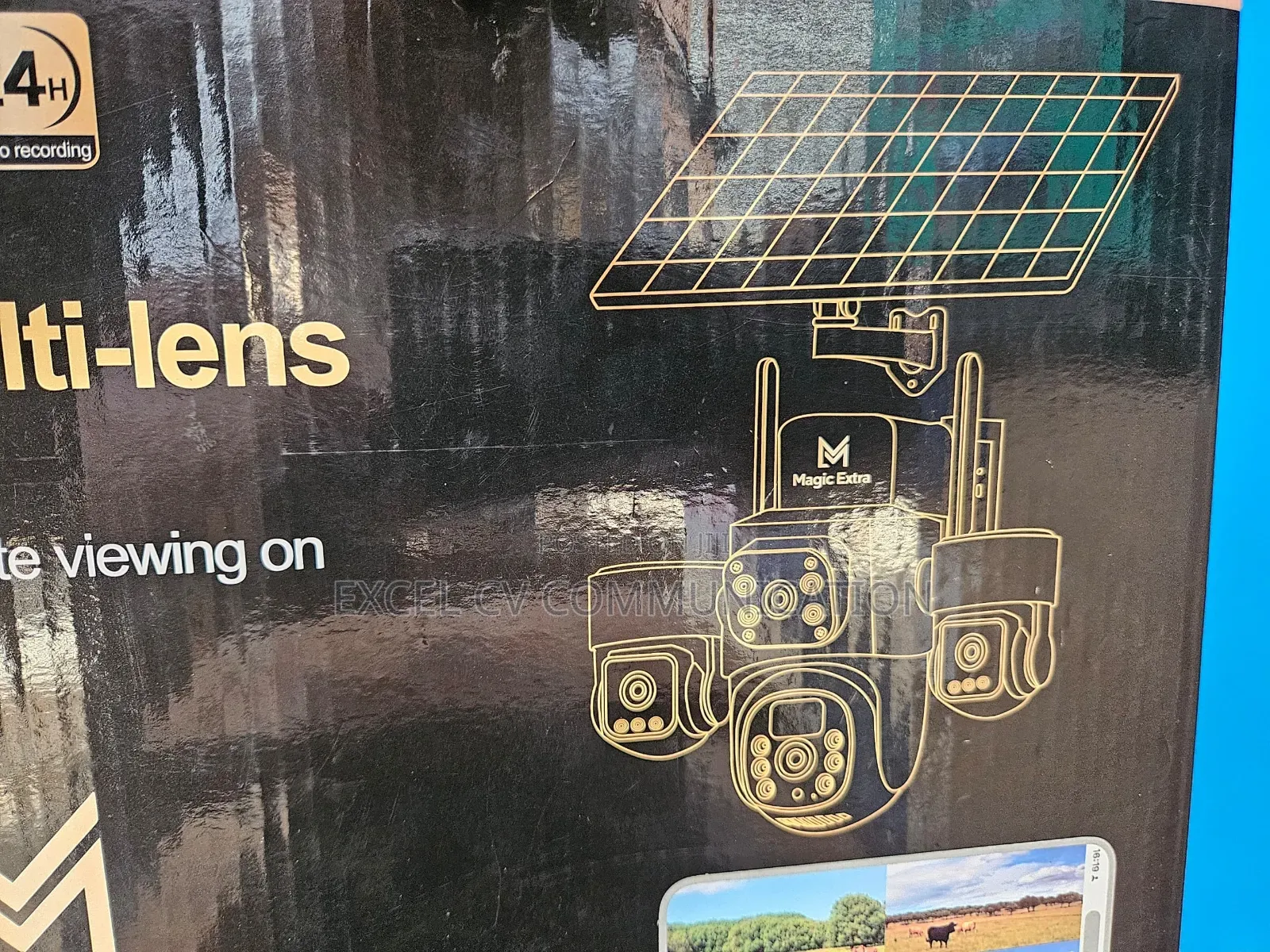 4 Lens Solar CCTV Camera