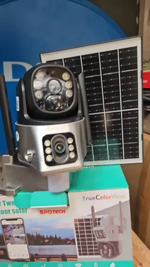 2 Lens Solar CCTV Camera