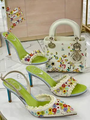Original Rene Caovilla Flowers Heels Comes In 3 Designs