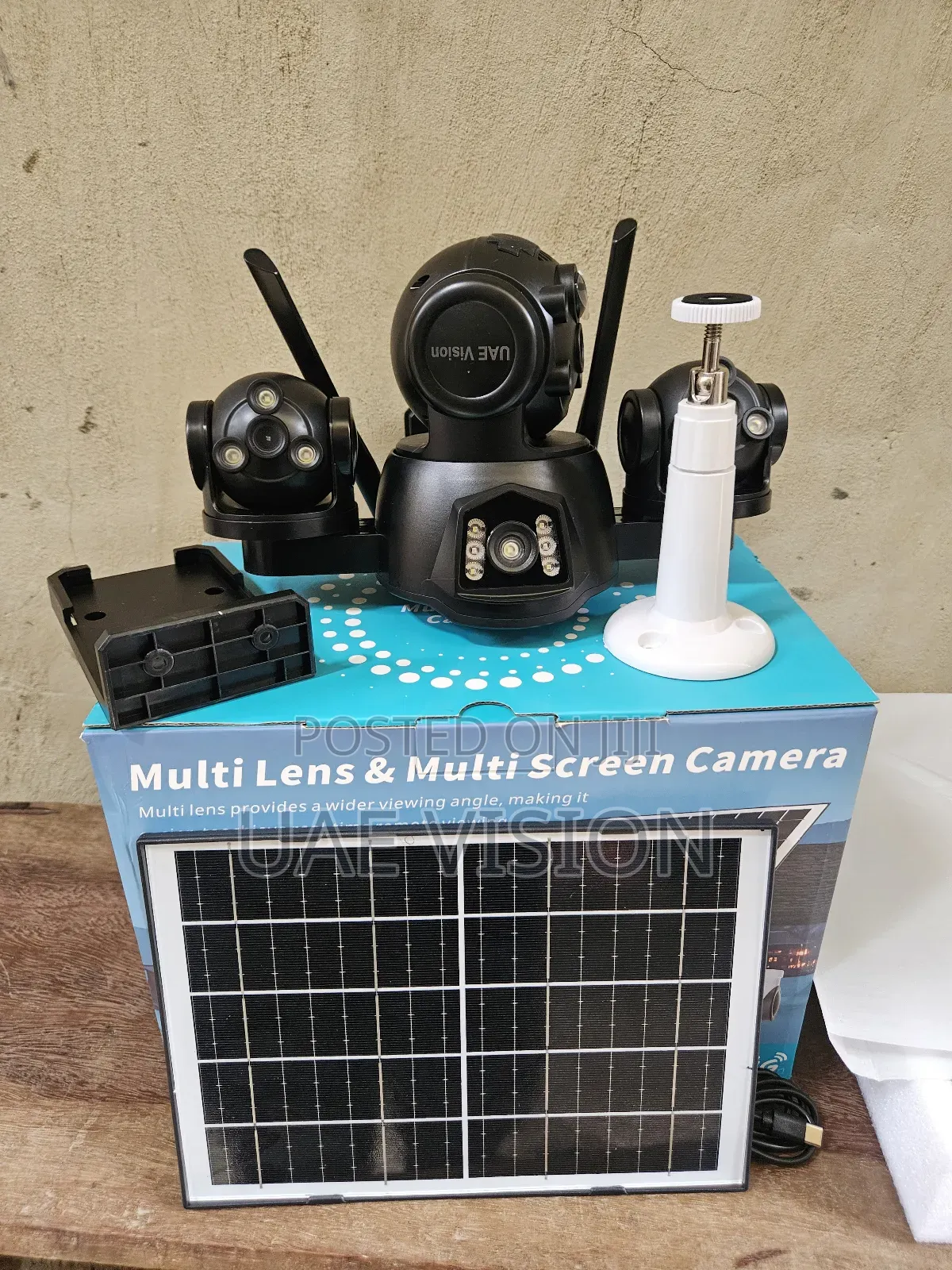 V380 3 Lens Solar Camera PTZ Hd High Quality