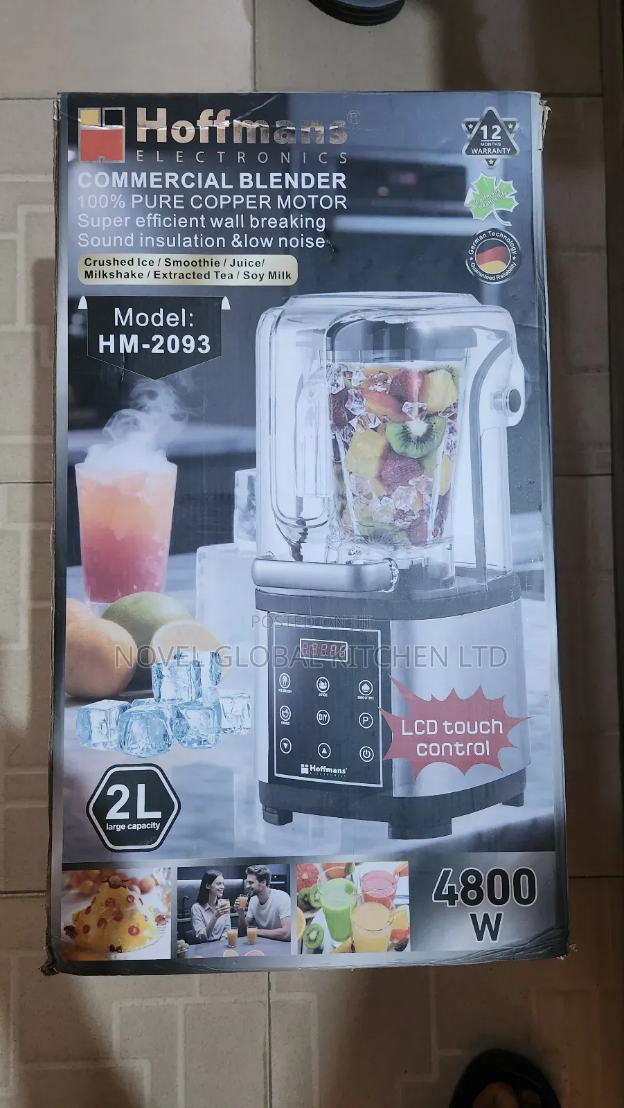 Hoffmans 2.0l Super Efficient Wall Breaking Sound Insulation Blender